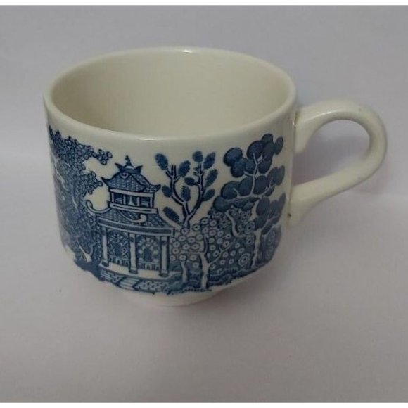 Churchill Blue Willow England Vintage Stackable Tea Cup Coffee Mug, vintage - Picture 3 of 7